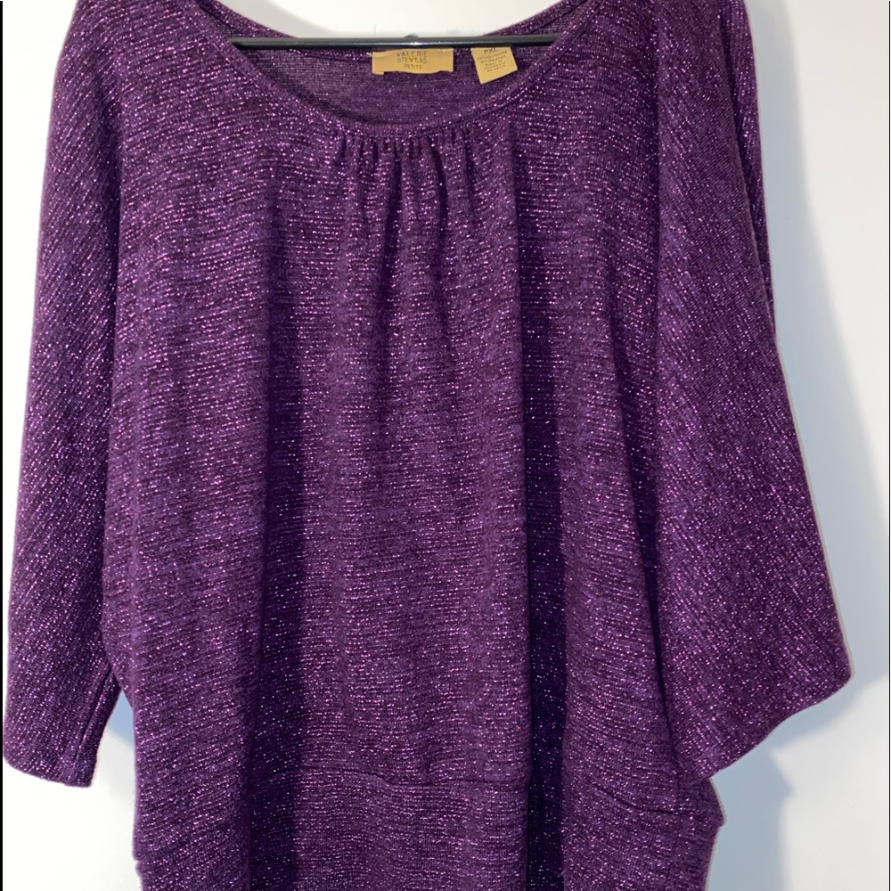 Valerie Stevens petite sparkle/shimmering knit sweater size PXL great condition